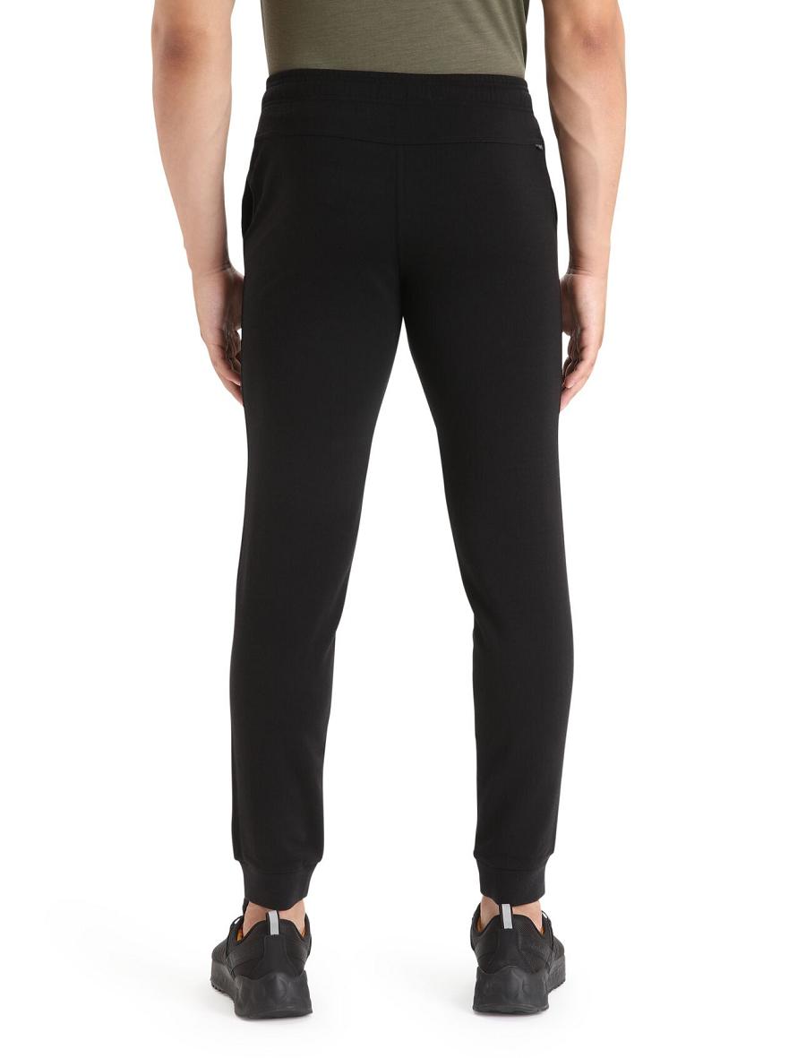 Men's Icebreaker Merino Shifter Pants Black | CA 1832OKIR